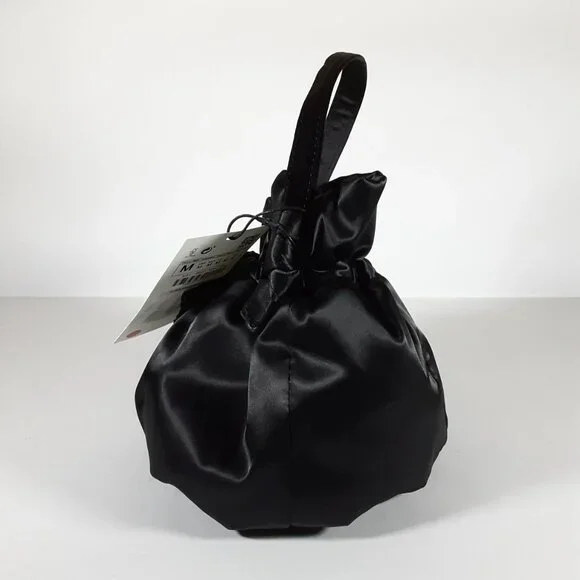 ZARA SATIN EFFECT MINI BUCKET BAG IN BLACK W/ CROSSBODY CHAIN STRAP NEW WITH TAG - Picture 3 of 10
